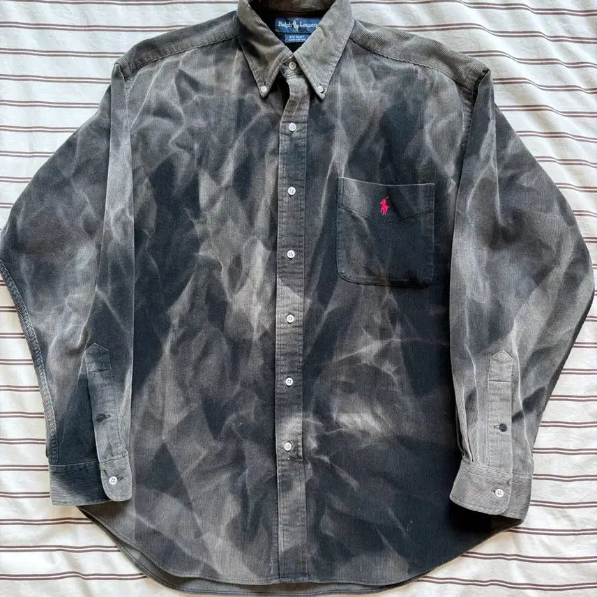 [BUNJANG] Burn From The Sun Sun Fading Polo Big Shirt / 번프롬더썬 폴로 빅셔츠 썬페이딩