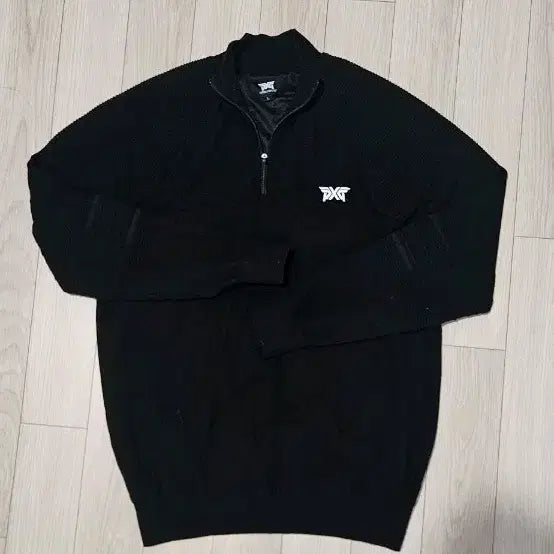 [BUNJANG] PXG Golf Wear Black Knit Top / PXG 골프웨어 겨울 니트 블랙 100. 가슴단면 52