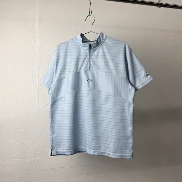 [BUNJANG] Oakley Half Zip Short Sleeve T-Shirt / 오클리 하프 집업 반팔 티셔츠