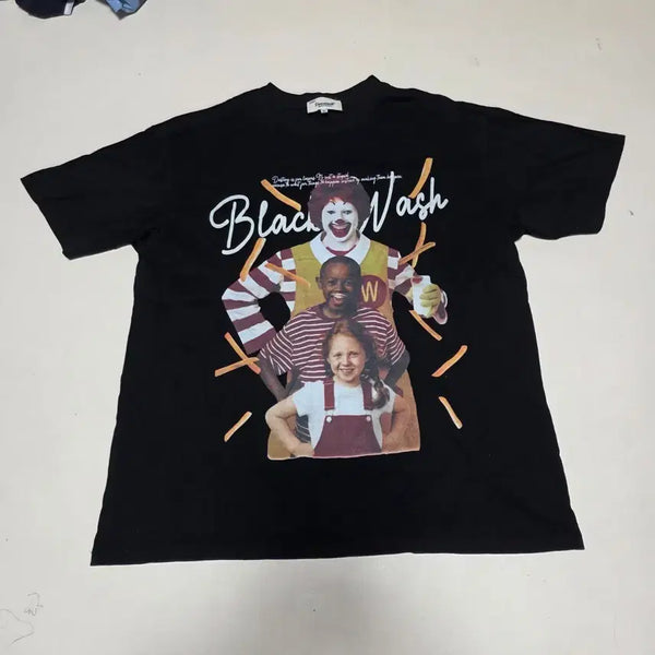 [BUNJANG] McDonald's x Black Nesh Graphic T-Shirt / 블랙 네쉬 맥도날드 그래픽 반팔 티셔츠