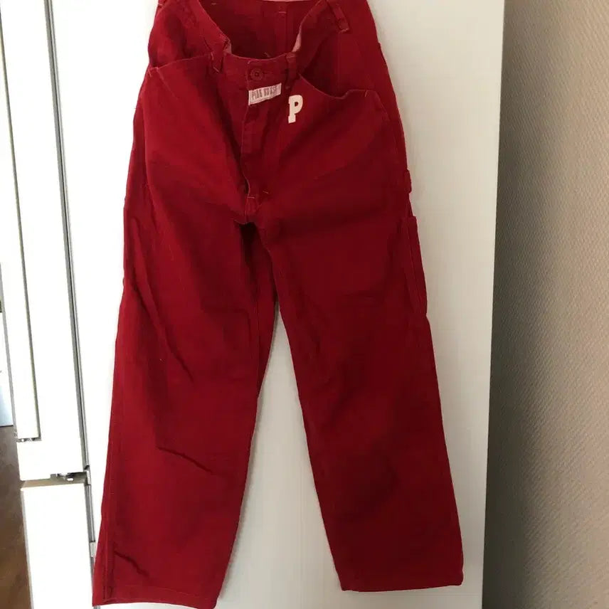 [BUNJANG] Pinkhouse Red Cotton Pants / 핑크하우스 팬츠