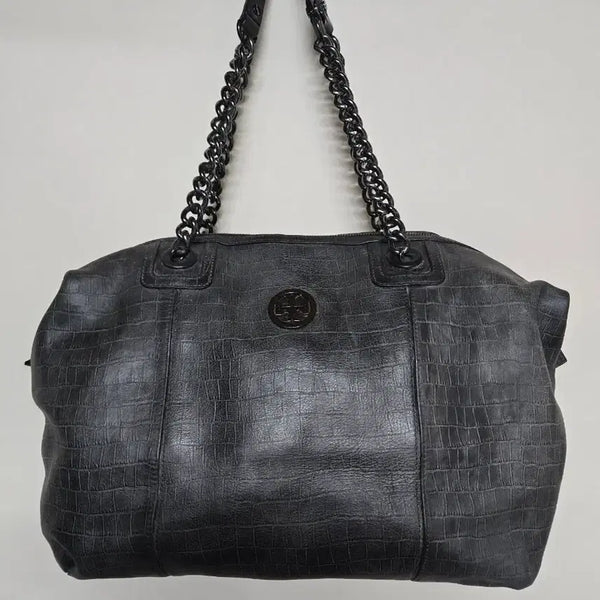 [BUNJANG] Tory Burch Crocodile Pattern McClellan Tote Bag / 토리버치 크로커다일 패턴 맥크레인 집 토트