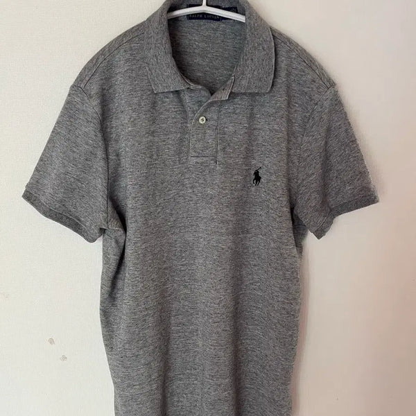 [BUNJANG] Polo Ralph Lauren Men's Grey Logo Embroidered Polo Shirt Size S / 폴로 랄프로렌 카라티 s
