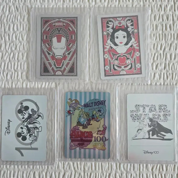 [BUNJANG] Disney 100th Anniversary Card Set (Marvel, Snow White, Star Wars, Alice, Mickey Mouse) / 디즈니 100주년 기념 카드 세트 (마블, 백설공주, 스타워즈, 앨리스,
