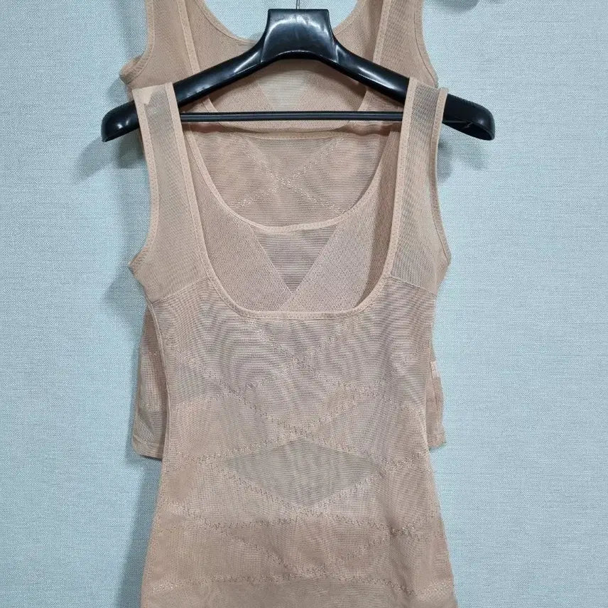[BUNJANG] Shapewear Camisole Set (2-Pack, Beige) / 기능성코르셋 나시 2종 베이지 각가격