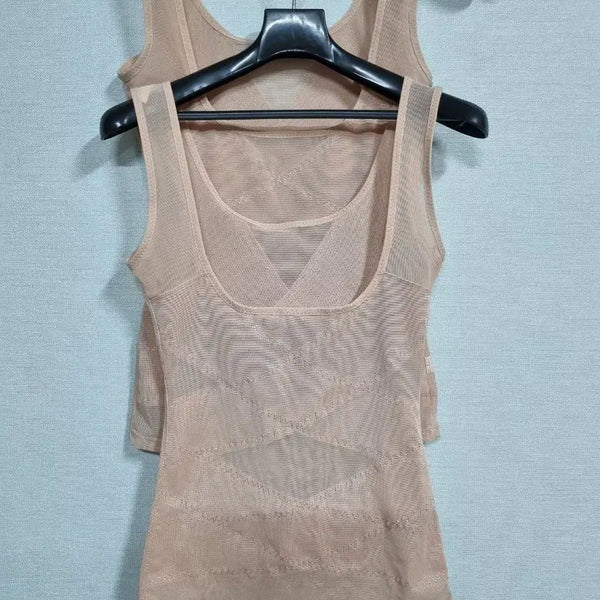 [BUNJANG] Shapewear Camisole Set (2-Pack, Beige) / 기능성코르셋 나시 2종 베이지 각가격