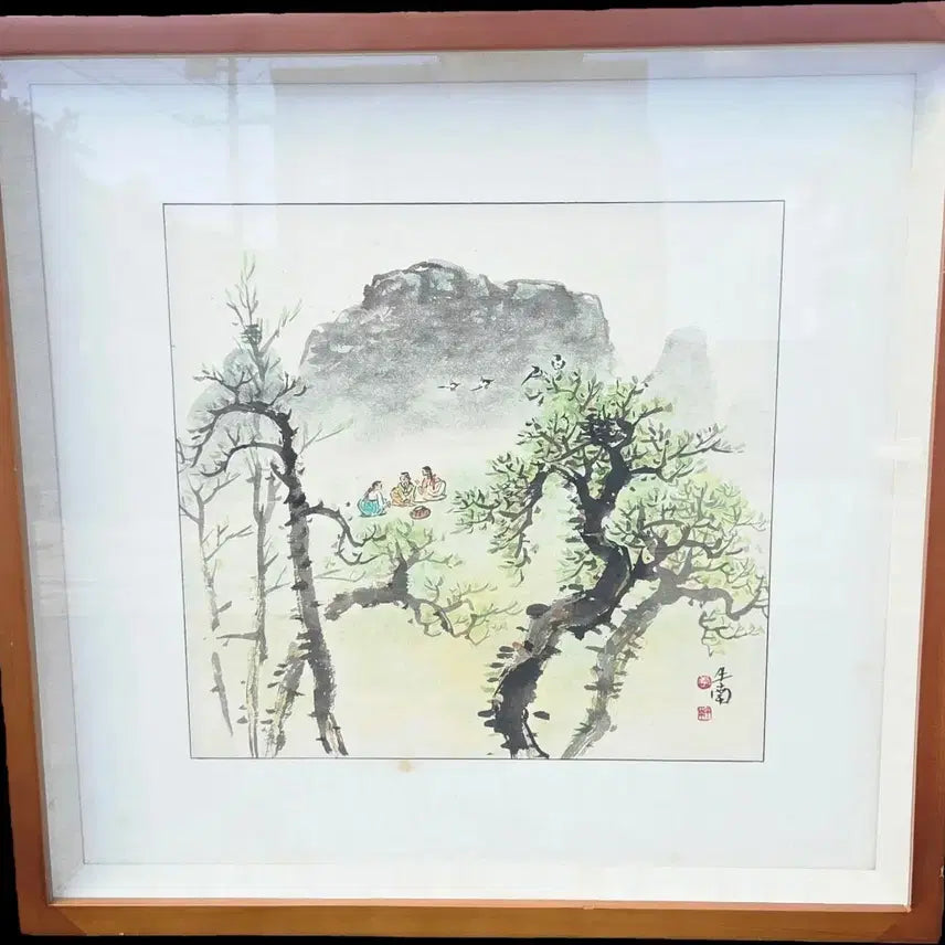 [BUNJANG] Lee Yong-Hui 'Spring Maiden' Oriental Painting (1937) / *1937년 동양화가우남 이용휘화백 동양화( 봄처녀:25만원20%)