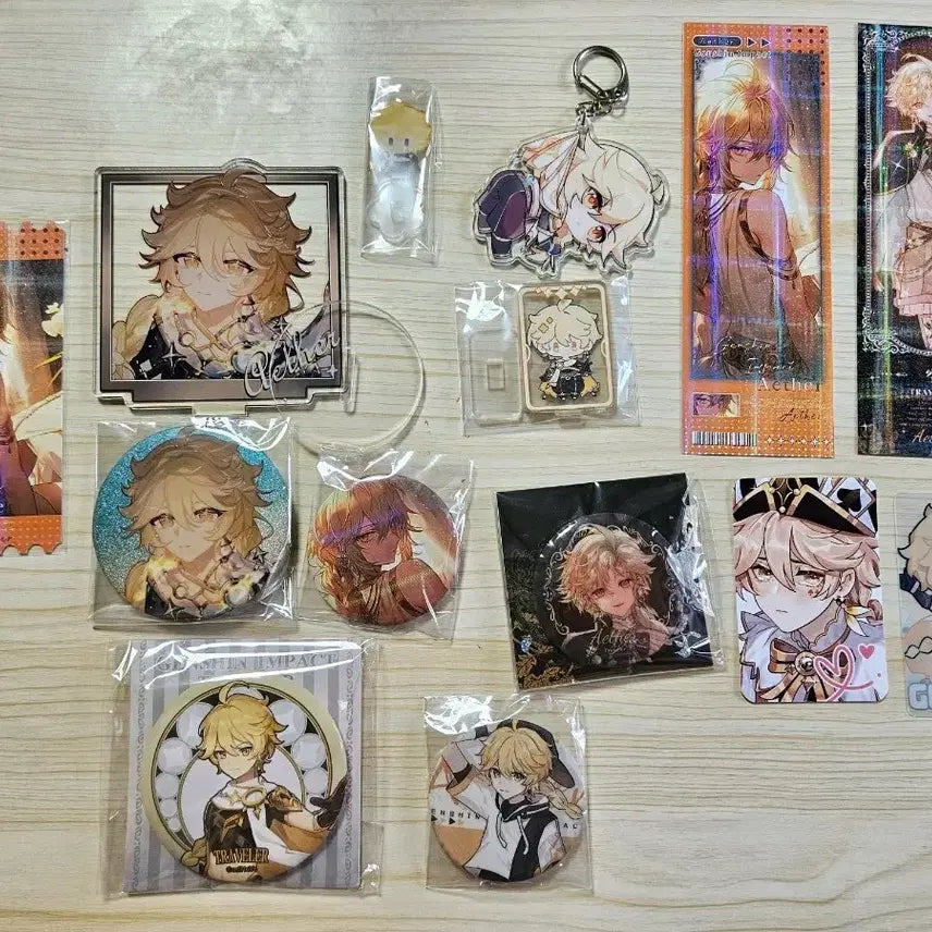 [BUNJANG] Genshin Impact Aether (Male Traveler) Merchandise Bundle / 원신 아이테르(남행자) 비공굿 일괄 처분 판매
