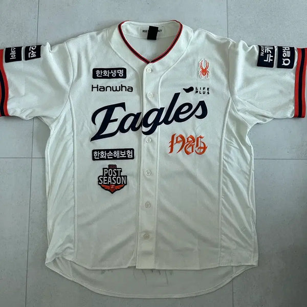 [BUNJANG] Hanwha Eagles 40th Anniversary Legacy Baseball Jersey (115 size, Ryu Hyun-jin Signed, Postseason Patch) / (교환) 한화 40주년 레거시 유니폼 115 -> 120