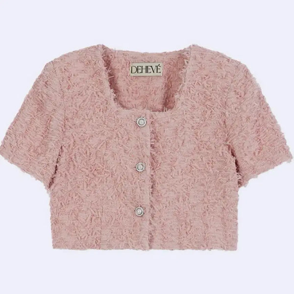[BUNJANG] De:Hebe Square Neck Tweed Jacket / 드헤베 스퀘어넥트위드자켓