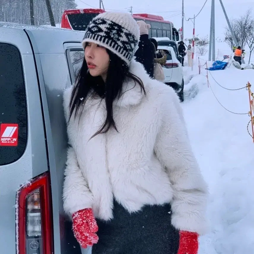 [BUNJANG] Gnonoi Noi Quilted Fur Jacket (Ivory) / 그노노이 노이 누빔 퍼자켓(아이보리)