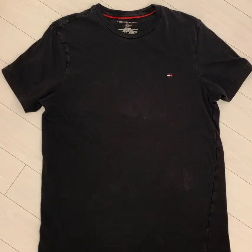 [BUNJANG] Tommy Hilfiger Basic Logo T-Shirt Black / 타미힐피거 반팔티 블랙