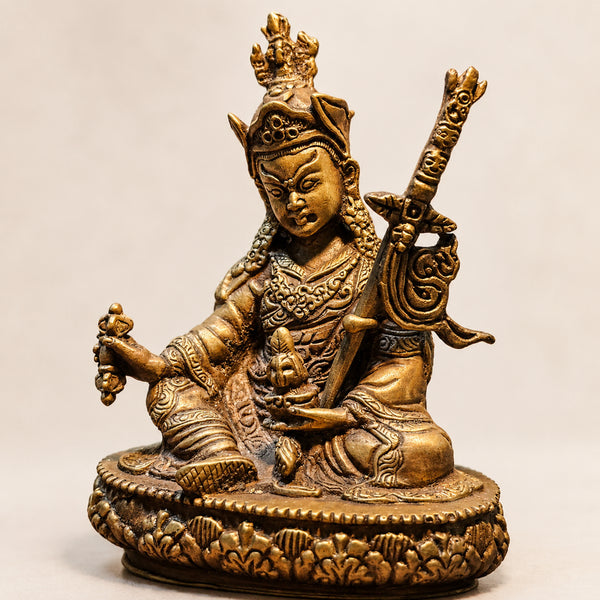 [BUNJANG] Padmasambhava Guru Rinpoche Metal Figurine (11cm) / 피드마삼바바 구루 린포체 금속 불상 소장품 11cm
