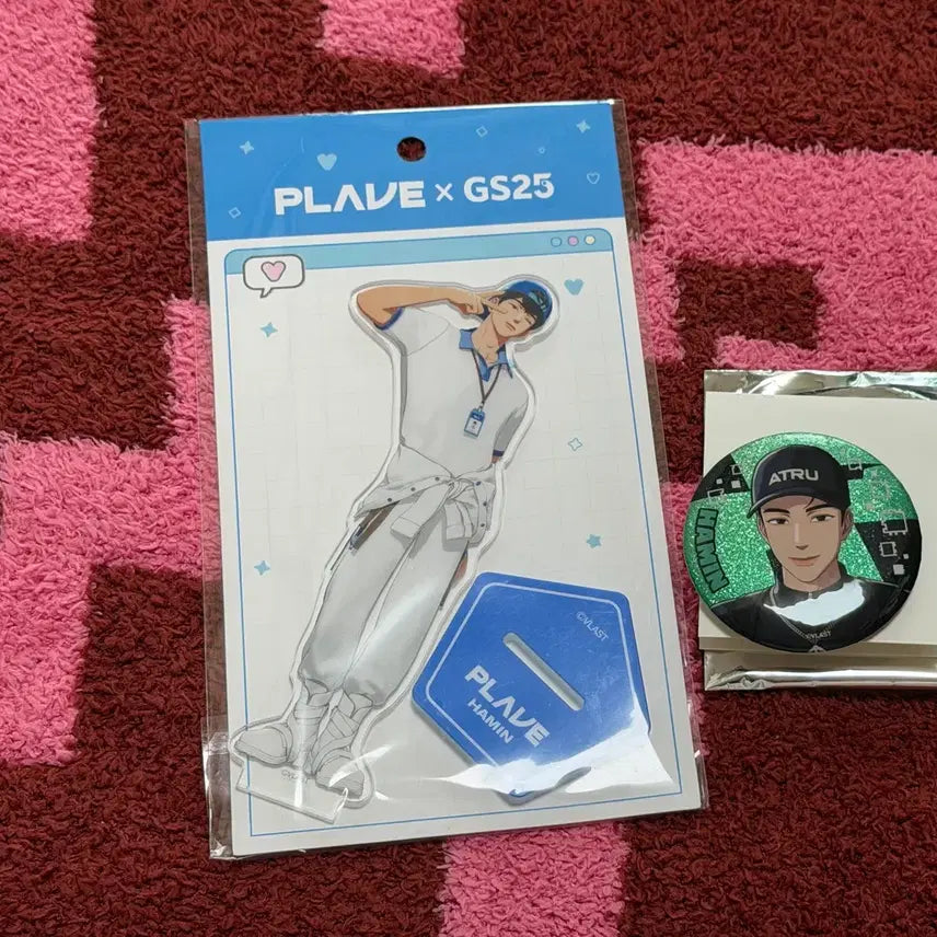 [BUNJANG] PLAVE GS25 Acrylic Stand & Kaligo Part 2 Minho Bundle Set Can Badges / 플레이브 GS25 아크릴 스탠드, 칼리고 파트쿠 캔뱃지 하민 일괄 양도