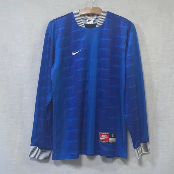 [BUNJANG] Nike Vintage 90s Soccer Jersey / 나이키 정품 올드스쿨 긴팔 져지 축구 유니폼 블록코어 95 90s 아카이