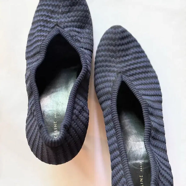 [BUNJANG] Old Celine Phoebe Philo Fabric Square Heel Pumps / 올드 셀린 피비파일로 패브릭 스퀘어힐