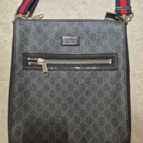 [BUNJANG] Gucci GG Supreme Messenger Bag Black / 구찌 GG 수프림 메신저백 블랙