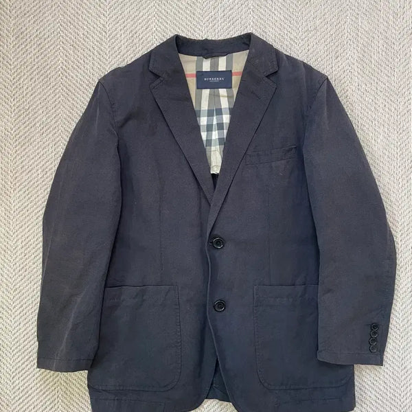 [BUNJANG] Burberry London Navy Linen Jacket / 버버리 런던 네이비 리넨 자켓