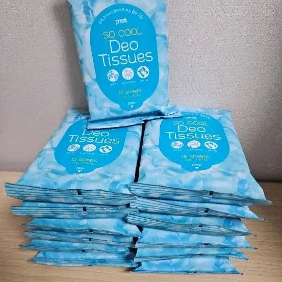 [BUNJANG] Pretty So Cool Deo Tissue (15 Sheets x 10 Packs) / 새상품) 프레티 쏘 쿨 데오 티슈 15매입 10개