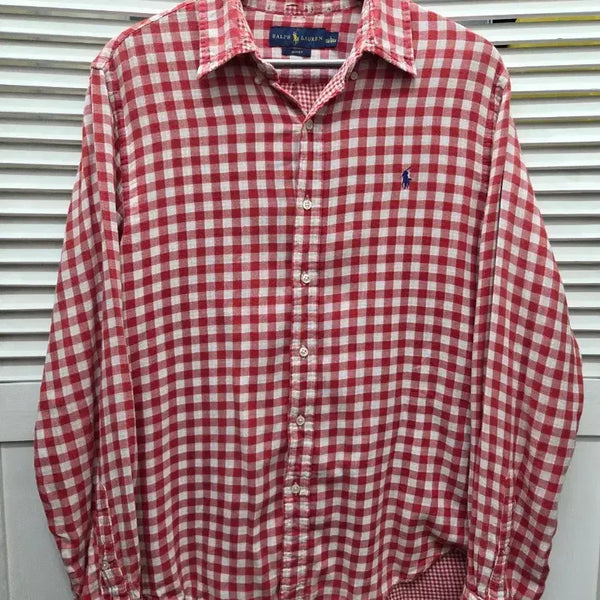 [BUNJANG] Polo Ralph Lauren Damaged Check Shirt / 폴로 랄프로렌 데미지 가공 체크 셔츠