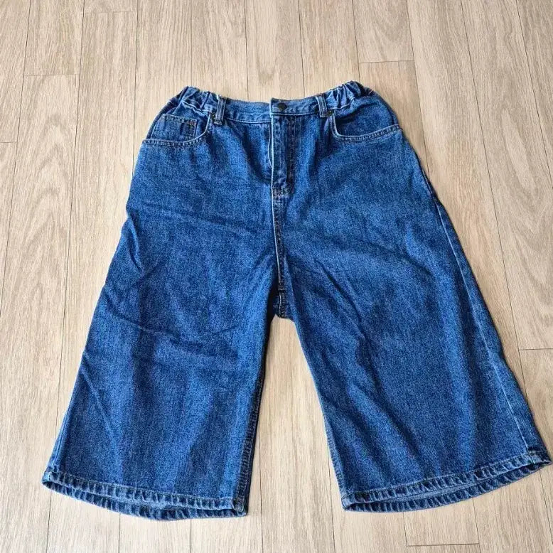 [BUNJANG] JENNY Wide Denim 7/8 Length Pants / JENNY 와이드 데님 7부 팬츠 6호