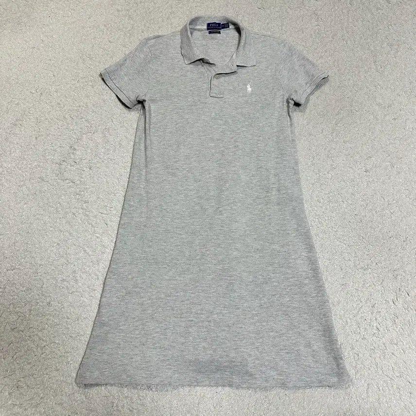 [BUNJANG] Polo Ralph Lauren Grey Short Sleeve Collared Dress M / 폴로 랄프로렌 그레이 반팔 카라 원피스 m