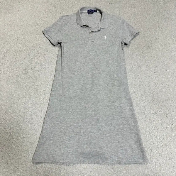 [BUNJANG] Polo Ralph Lauren Grey Short Sleeve Collared Dress M / 폴로 랄프로렌 그레이 반팔 카라 원피스 m