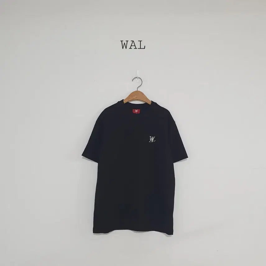 [BUNJANG] WAL (Wooalrong) Black Short Sleeve T-Shirt / No.26071014 WAL 우알롱 반팔 티셔츠 블랙