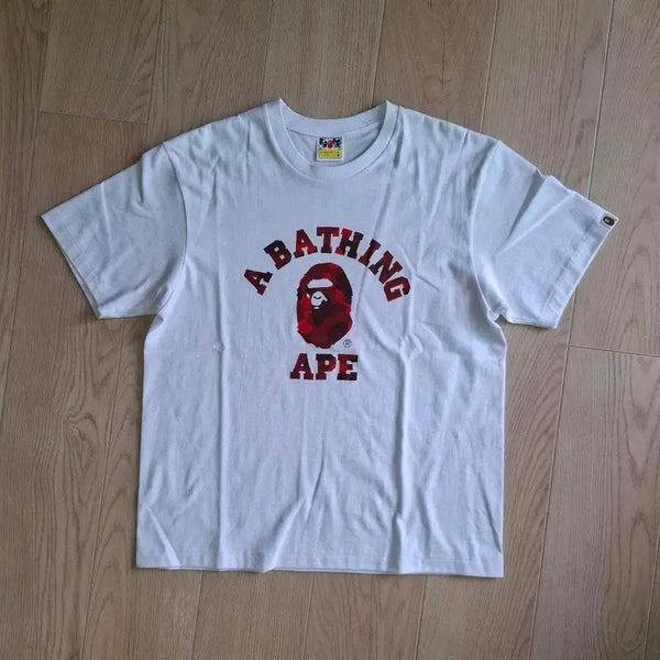 [BUNJANG] A BATHING APE Logo Short Sleeve T-Shirt White L / 베이프 A BATHING APE 로고 반팔 티셔츠 화이트 L(새상품)