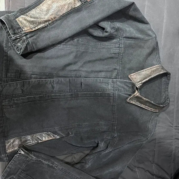 [BUNJANG] XLIM EP8 05 Leather Detail Jacket Black / xlim ep8 05 jacket xl black