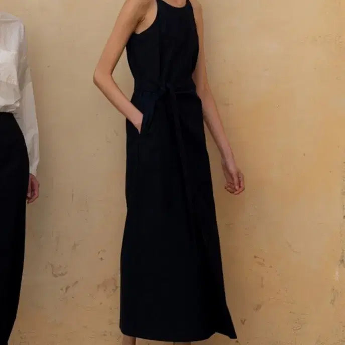 [BUNJANG] MOIA Wrap Dress Navy Size S / (택달린 새상품) 모이아 wrap dress