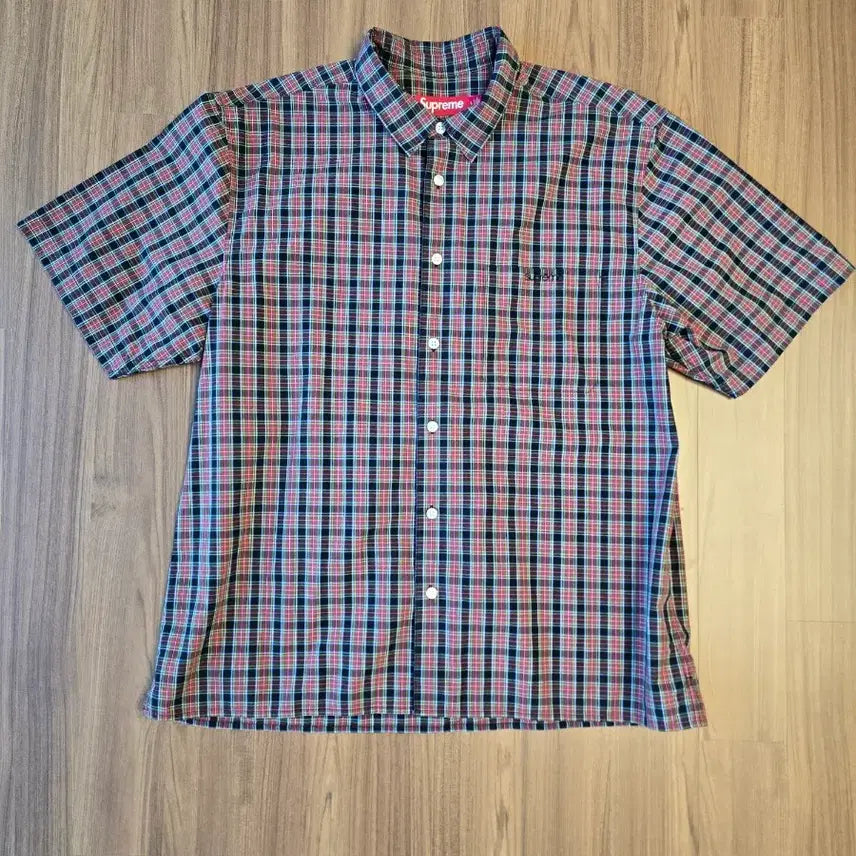 [BUNJANG] Supreme Loose Fit Mini Plaid S/S Shirt Black / 슈프림 미니 플레이드 셔츠 판매.