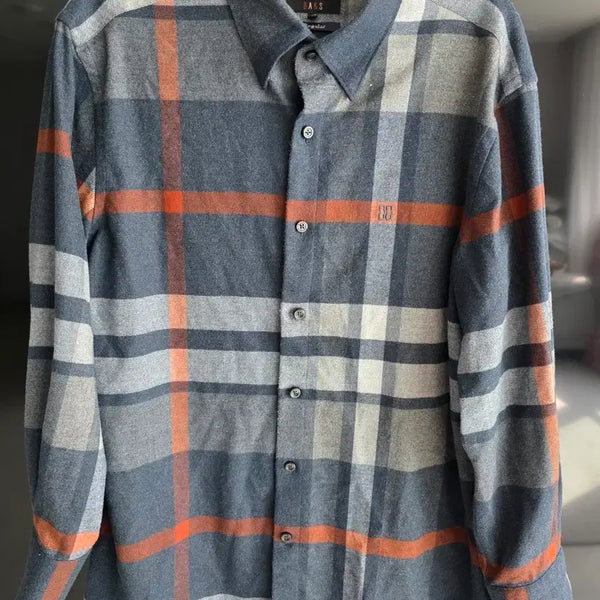 [BUNJANG] Daks Check Pattern Long Sleeve Shirt / 닥스 체크 남방 셔츠
