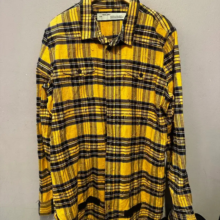 [BUNJANG] Off-White Genuine Check Flannel Shirt XL / 오프화이트 정품 체크플란넬셔츠