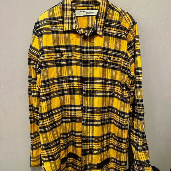 [BUNJANG] Off-White Genuine Check Flannel Shirt XL / 오프화이트 정품 체크플란넬셔츠