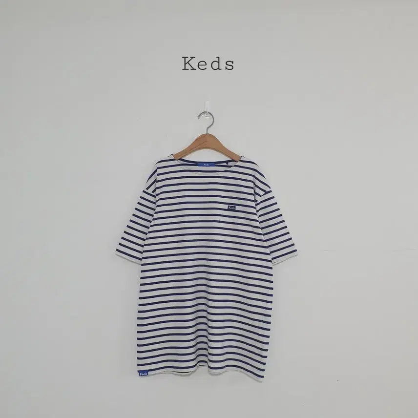 [BUNJANG] Keds Stripe Short Sleeve T-Shirt Navy / No.260701102 Keds 케즈 스트라이프 반팔 티셔츠 네이비