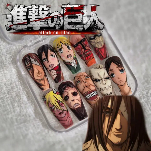 [BUNJANG] Attack on Titan Custom Nail Tips / [Open event]진격거 네일팁 |오타쿠네일 |애니네일 | 캐릭터네일