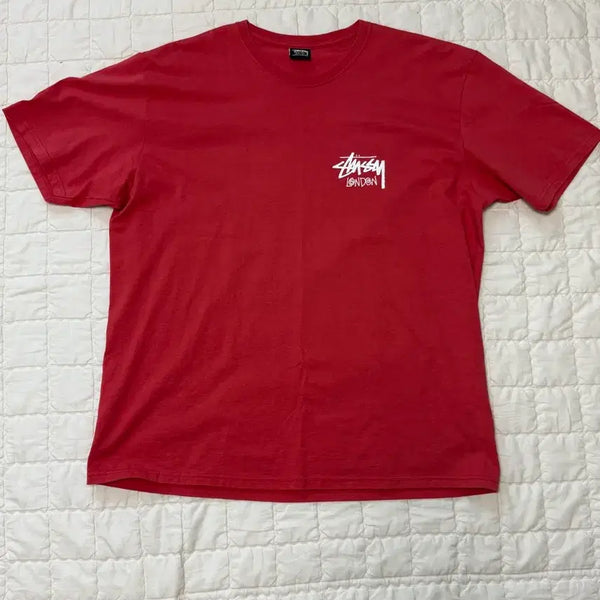 [BUNJANG] Stussy London Stock T-Shirt Pink XL / 스투시 런던 스탁 티셔츠(2024년) XL