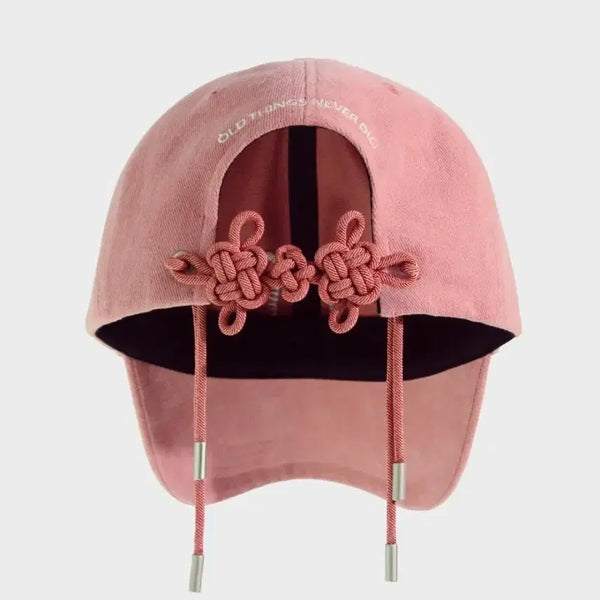 [BUNJANG] Ongo Double Heart Traditional Knot Ball Cap Hat - Pink / 온고 더블 하트 전통 매듭 볼캡 모자 핑크