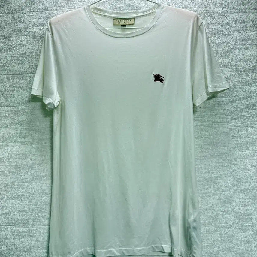 [BUNJANG] Burberry Horse Print Short Sleeve T-Shirt White / 버버리 말 그림 반팔 티셔츠 화이트
