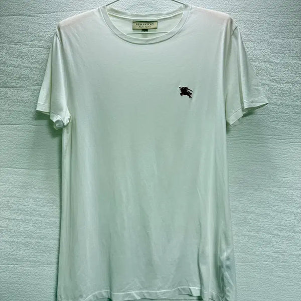 [BUNJANG] Burberry Horse Print Short Sleeve T-Shirt White / 버버리 말 그림 반팔 티셔츠 화이트