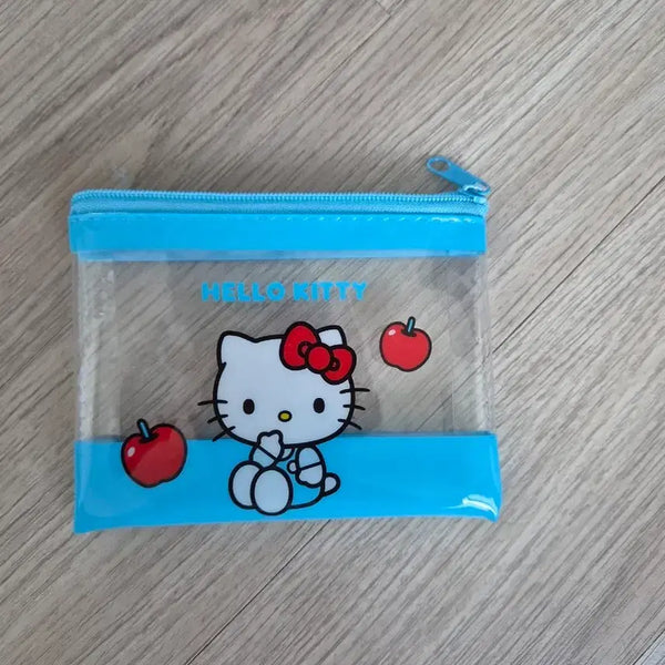 [BUNJANG] Sanrio Hello Kitty Transparent Pouch - Blue / 일소 헬로키티 투명 파우치 블루