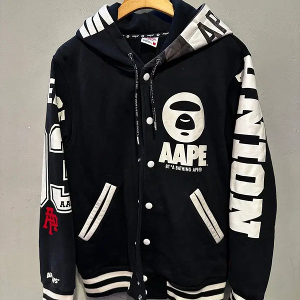 [BUNJANG] Ape Original Varsity Hooded Jacket / 에이프 정품 바시티 후드자켓