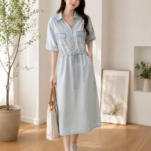 [BUNJANG] Denim Collar Dress / 데님 카라 원피스
