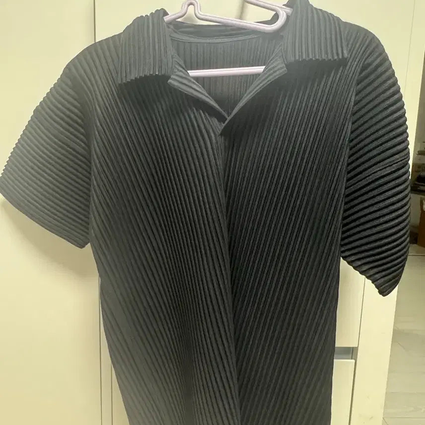 [BUNJANG] Homme Plissé Issey Miyake Basic Polo Black Size 2 / 옴므 플리세 이세이 미야케 베이직 폴로 블랙 2사이즈