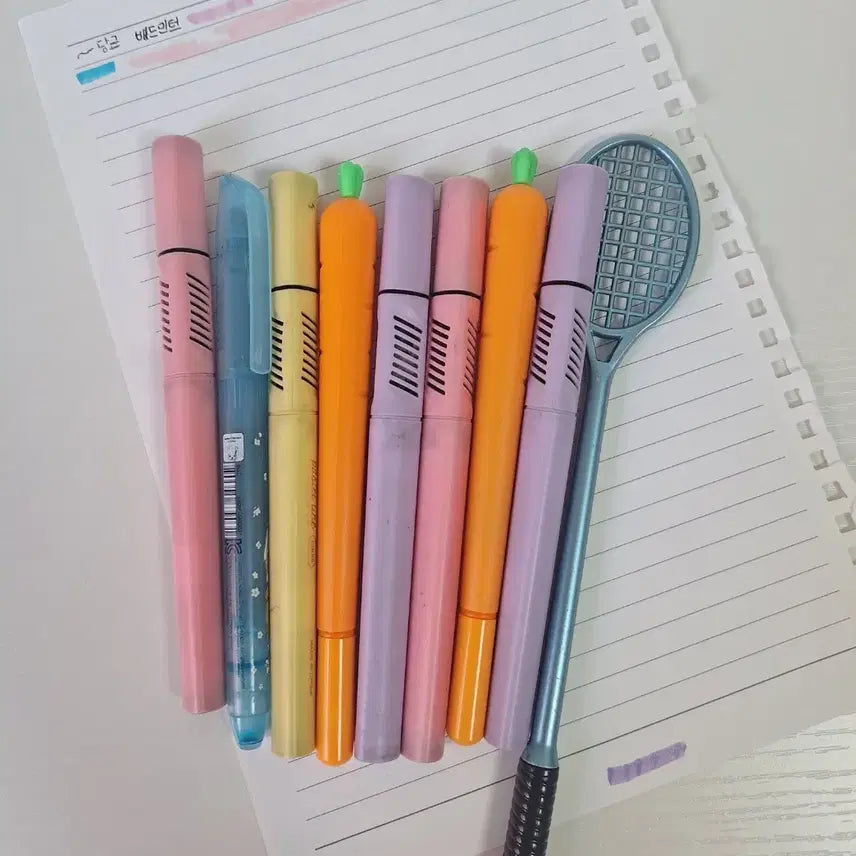 [BUNJANG] Ballpoint Pen & Highlighter Set / 볼펜 & 형광펜 세트판매