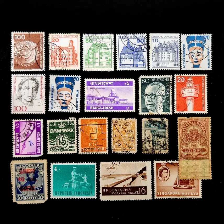 [BUNJANG] 21 Types of Foreign Usable Stamps / 해외 사용제 우표 21종