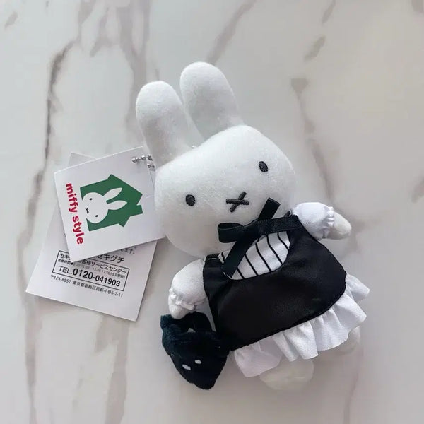 [BUNJANG] Miffy Style Maid Outfit Black Dress Keychain / 미피 스타일 인형 하녀 의상 블랙 원피스 키링