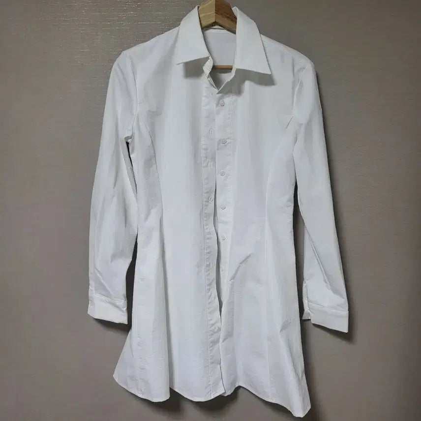 [BUNJANG] White Long Shirt / 화이트 롱 셔츠
