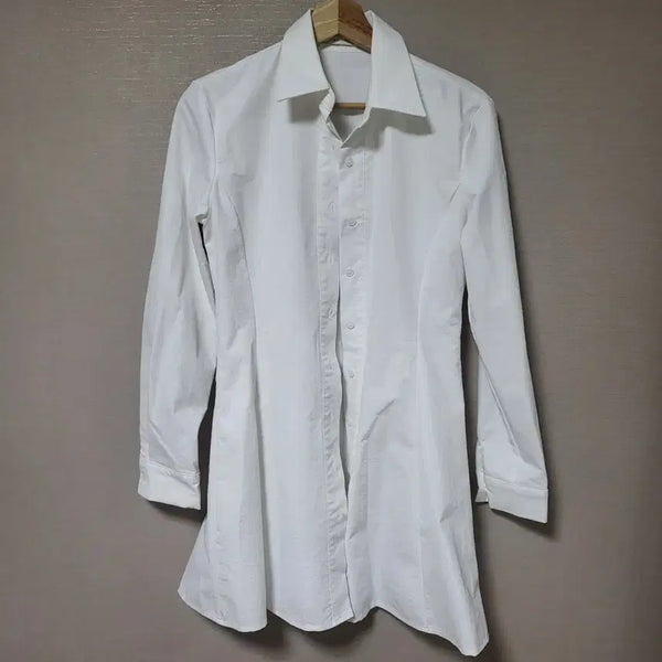 [BUNJANG] White Long Shirt / 화이트 롱 셔츠